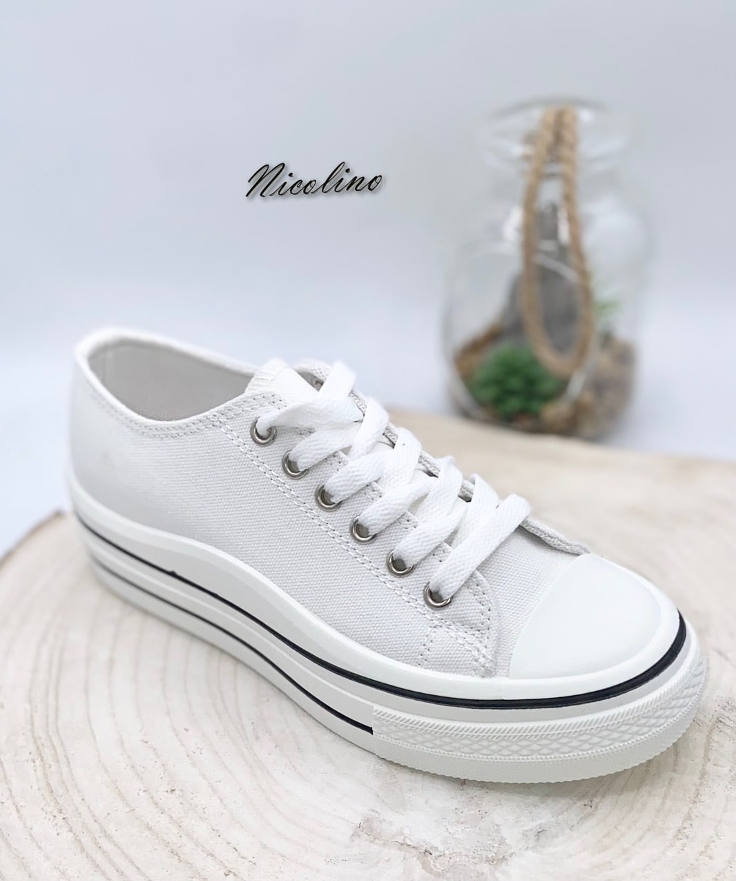 Basket Jena blanche NICOLINO